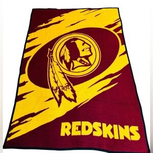 Vintage Red Skins BIEDERLACK Stadium Blanket 52x73”, Yellow & Red